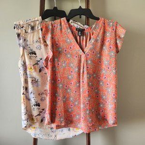 Lot of two sleeveless blouses, Willi Smith and Rachel Roy